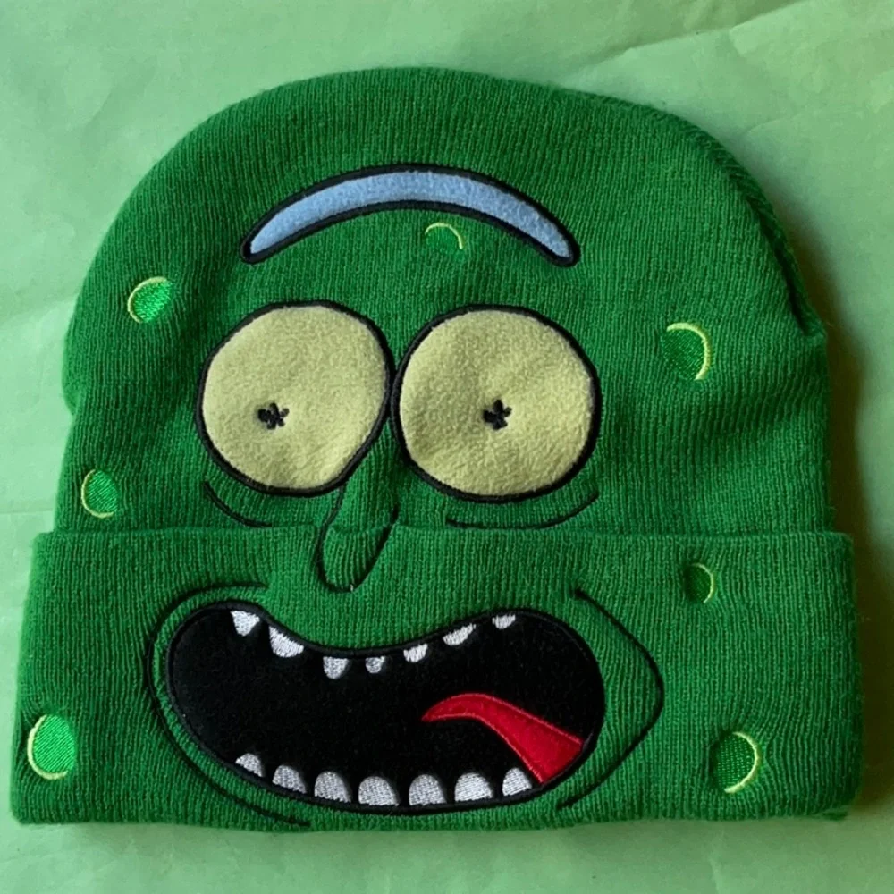 💚 RICK and MORTY™️ PICKLE ROCK RICK BEENIE 💚 - Picture 6 of 16